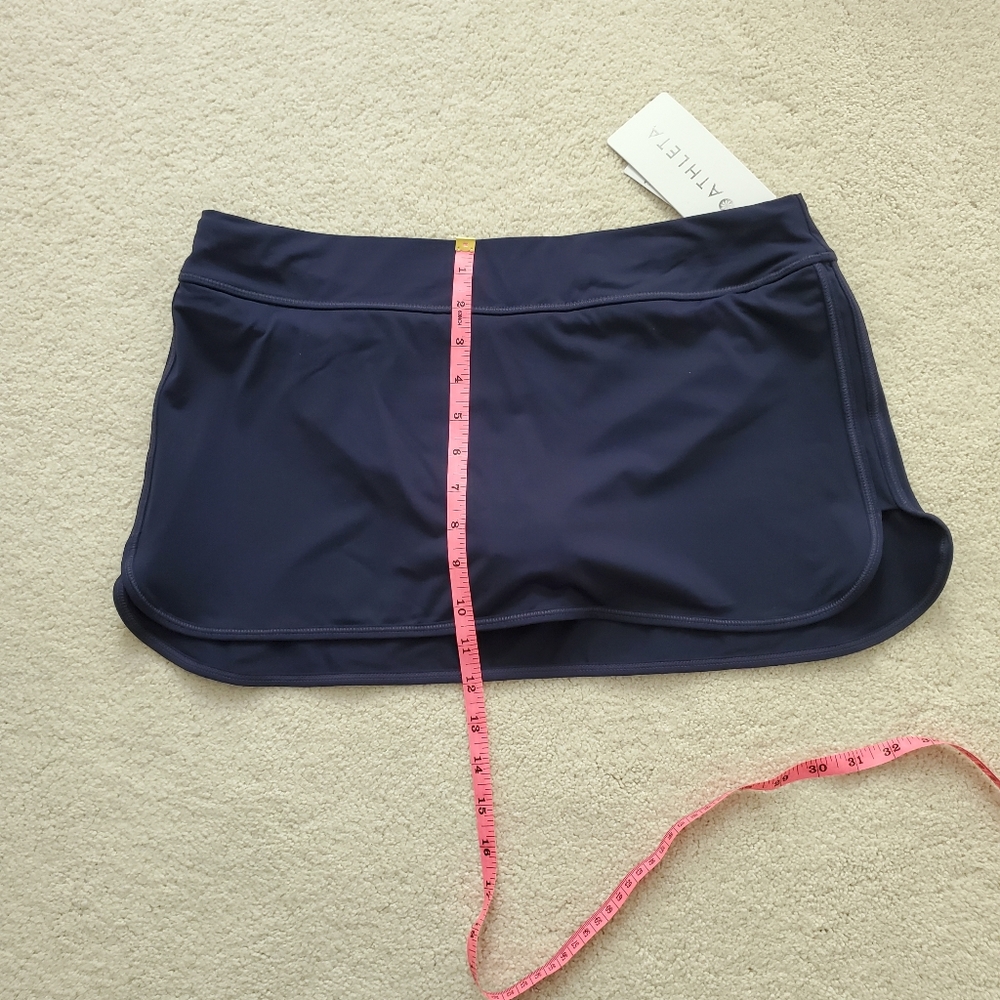 SOLD WT Athleta Navy Tidal Swim/Sport Skirt szM - Picture 7 of 11